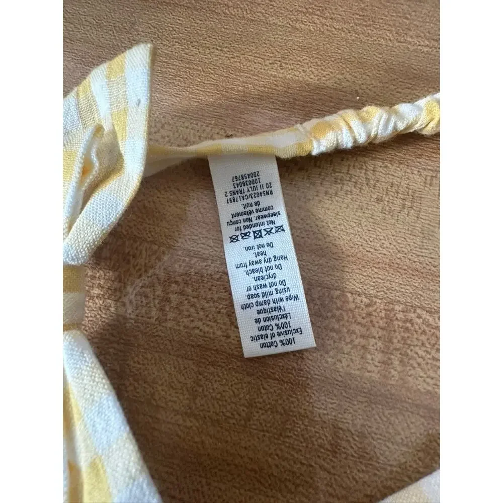 JANIE & JACK Girls Gingham Yellow Headband New